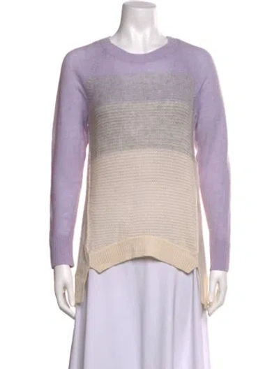 Pre-owned Rebecca Taylor Wool Colorblock Pattern Sweater In Neutrals