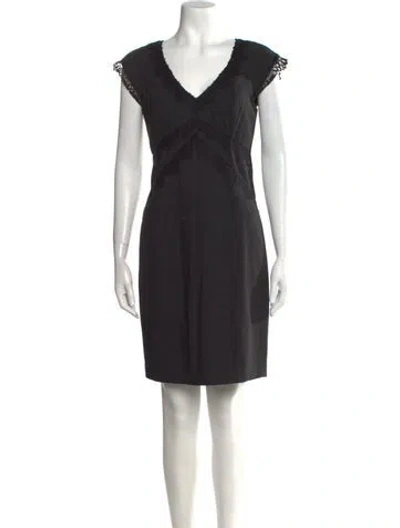 Pre-owned Rebecca Taylor Wool Mini Dress In Black