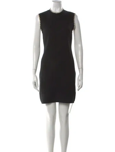 Pre-owned Rebecca Taylor Wool Mini Dress In Black