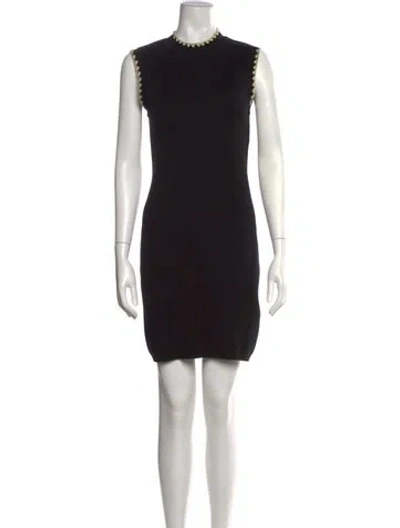 Pre-owned Rebecca Taylor Wool Mini Dress In Black