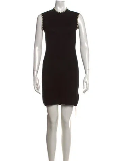 Pre-owned Rebecca Taylor Wool Mini Dress In Black