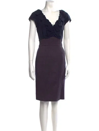 Pre-owned Rebecca Taylor Wool Mini Dress In Blue