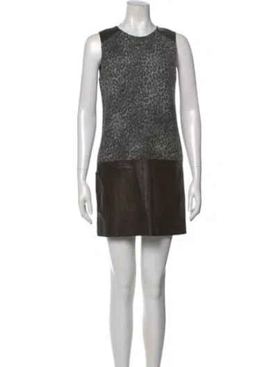 Pre-owned Rebecca Taylor Wool Mini Dress In Gray