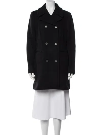 Pre-owned Rebecca Taylor Wool Peacoat In Black