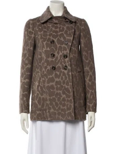 Pre-owned Rebecca Taylor Wool Peacoat In Neutral