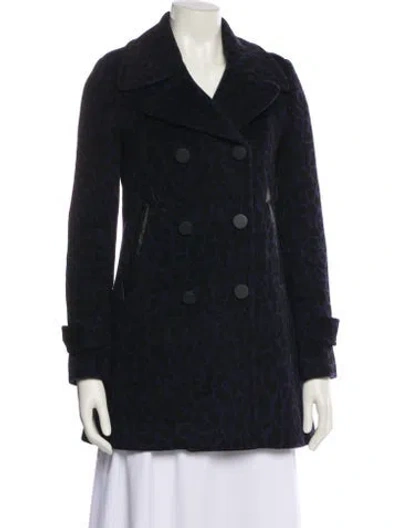 Pre-owned Rebecca Taylor Wool Peacoat In Purple