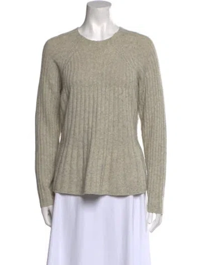 Pre-owned Rebecca Taylor Wool Scoop Neck Sweater In Neutral