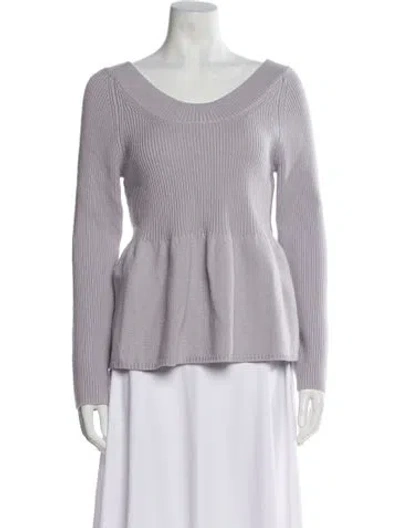 Pre-owned Rebecca Taylor Wool Scoop Neck Sweater In Purple