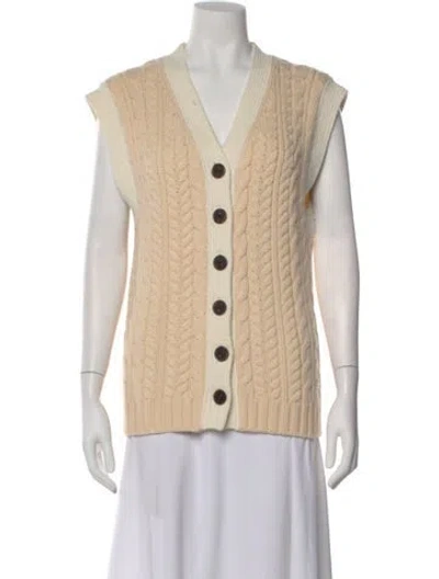 Pre-owned Rebecca Taylor Wool Striped Sweater In Neutral