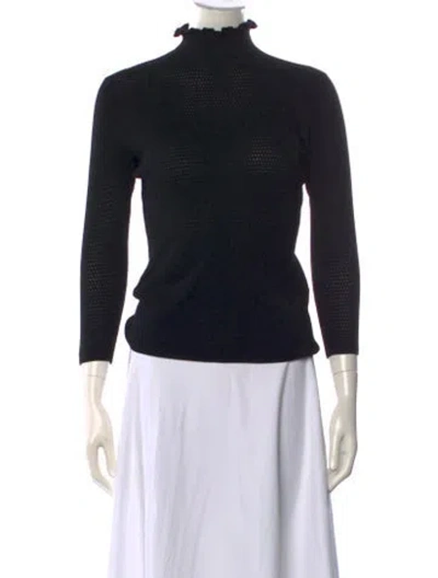 Pre-owned Rebecca Taylor Wool Turtleneck Sweater In Black