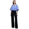 Rebecca Taylor Yara Bubble Top In Bluebell