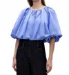Rebecca Taylor Yara Bubble Top In Blue