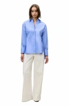 Rebecca Taylor Yara Poplin Shirt In Bluebell
