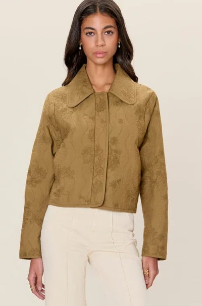 Rebecca Taylor Zuri Quilted Jacket In Brown