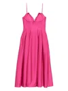 Rebecca Vallace Flared Midi Dress With Structured Cups In Pink