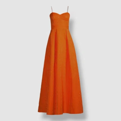 Pre-owned Rebecca Vallance $780  Women Orange Carmelita Sweetheart Gown Size 10