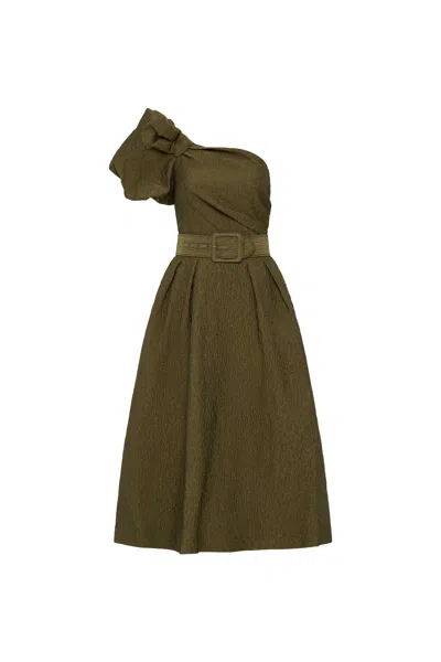 Rebecca Vallance Adalyn Midi Dress In Green
