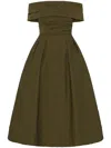 Rebecca Vallance Adalyn Off The Shoulder Midi Dress In Green