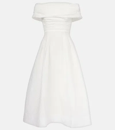 Rebecca Vallance Adalyn Off-shoulder Brocade Midi Dress
