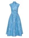 Rebecca Vallance Aegir Cut-out Belted Midi Dress In Blue
