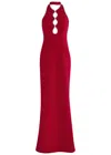 Rebecca Vallance Akari Crystal-embellished Gown In Red