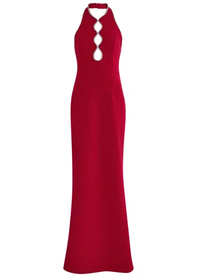 Rebecca Vallance Akari Crystal-embellished Gown In Red