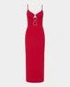 Rebecca Vallance Akari Strap Midi Dress In Red