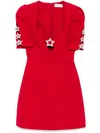 Rebecca Vallance Akari Star-embellished Mini Dress In Red