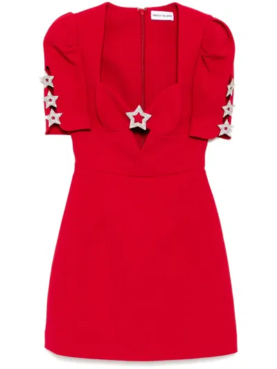 Rebecca Vallance Akari Star-embellished Mini Dress In Red