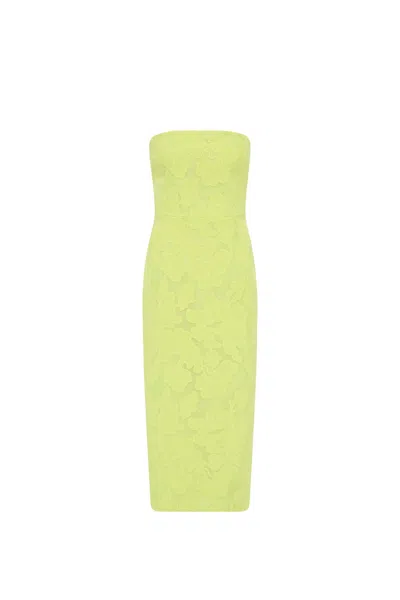 Rebecca Vallance Amalia Midi Dress In Yellow