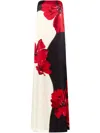 Rebecca Vallance Amapola Strapless Floral-print Silk-satin Maxi Dress In White