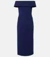 Rebecca Vallance Amore Off-shoulder Midi Dress In Blau