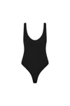 Rebecca Vallance Arial Ribbed Scoop-neck Bodysuit In Black