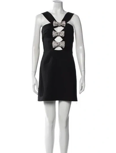 Pre-owned Rebecca Vallance Asymmetrical Mini Dress W/ Tags In Black