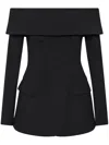 Rebecca Vallance Athena Off-shoulder Top In Black
