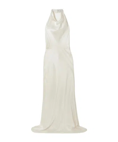 Rebecca Vallance Bridal Attia Halterneck Silk Gown In White