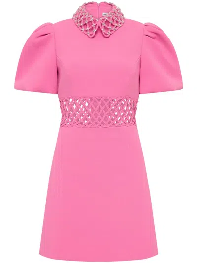 Rebecca Vallance Aubree Crystal-embellished Mini Dress In Pink