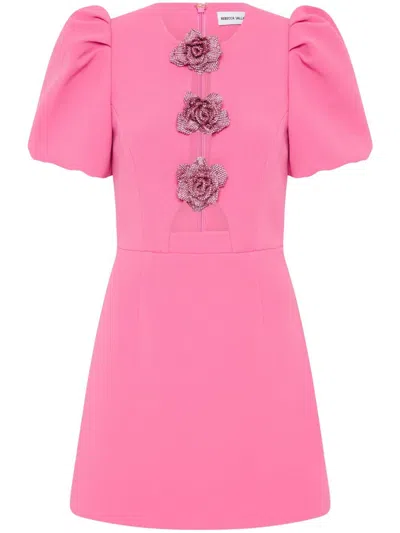 Rebecca Vallance Aubree Flower Mini Dress In Pink
