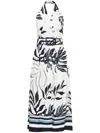 Rebecca Vallance Aurerlia Halter Midi Dress In White