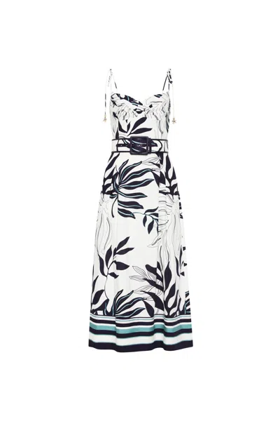 Rebecca Vallance Aurerlia Strap Midi Dress In White