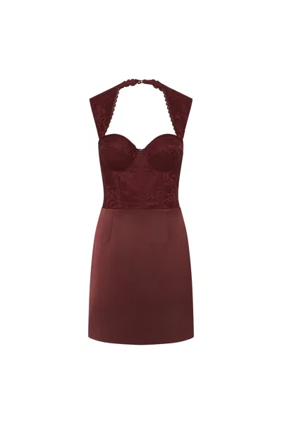 Rebecca Vallance Avalon Lace-bodice Mini Dress In Multi