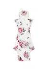 Rebecca Vallance Aveline Floral Strapless Taffeta Gown