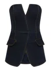 Rebecca Vallance Aviator Top In Blue