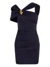 Rebecca Vallance Ayesha Draped Mini Dress In Blue