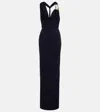 Rebecca Vallance Ayesha Embellished Halterneck Gown In Black