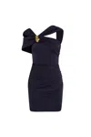 Rebecca Vallance Ayesha Draped Mini Dress In Blue