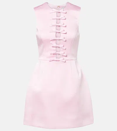 Rebecca Vallance Aymee Bow-detail Minidress In Pink