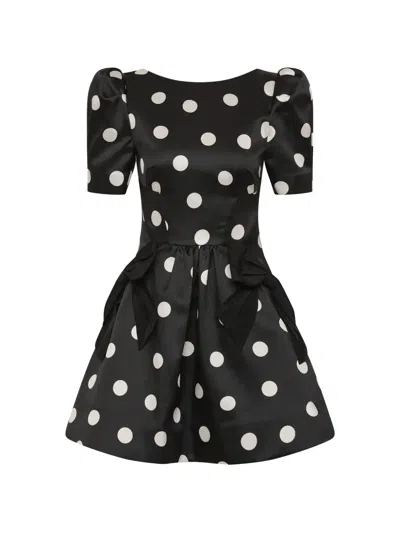 Rebecca Vallance Bacio Short-sleeve Mini Dress In Black