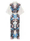 Rebecca Vallance Barbados Breeze Buttoned Midi Dress In Multi