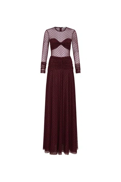 Rebecca Vallance Barbera Maxi Dress In Brown